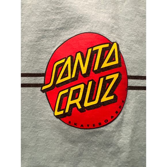 Santa Cruz Men’s Long Sleeve Relaxed Classic Dot Pullover Skate Shirt Sz L Green - Picture 2 of 4